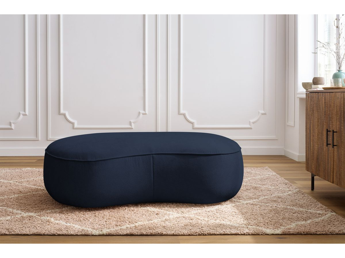 Pouf SAINT-GERMAIN texturé bleu foncé — vue 4