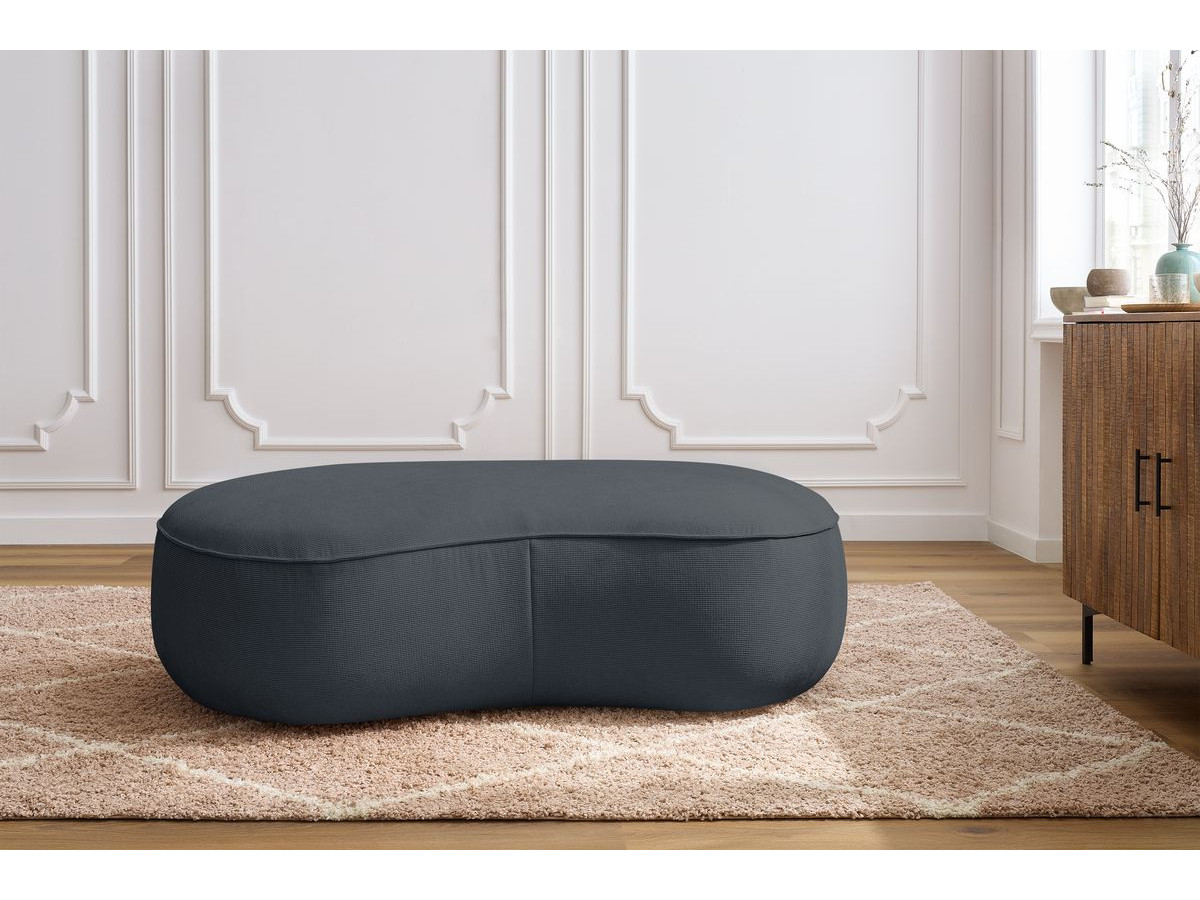 Pouf SAINT-GERMAIN tissu texturé