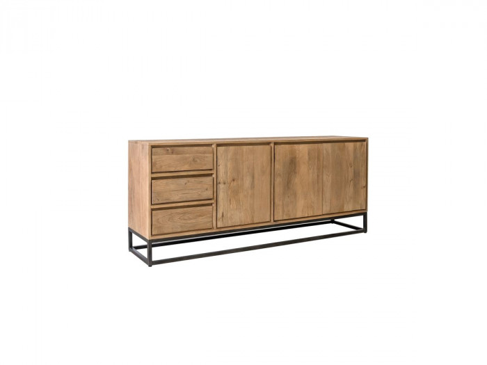 Buffet 3 portes 190 cm BERGERAC Bois massif de manguier