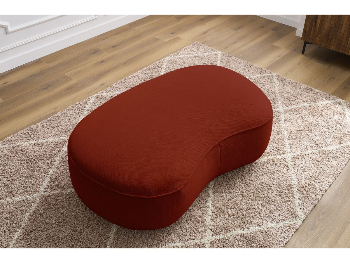 Pouf SAINT-GERMAIN texturé rouge — vue 5