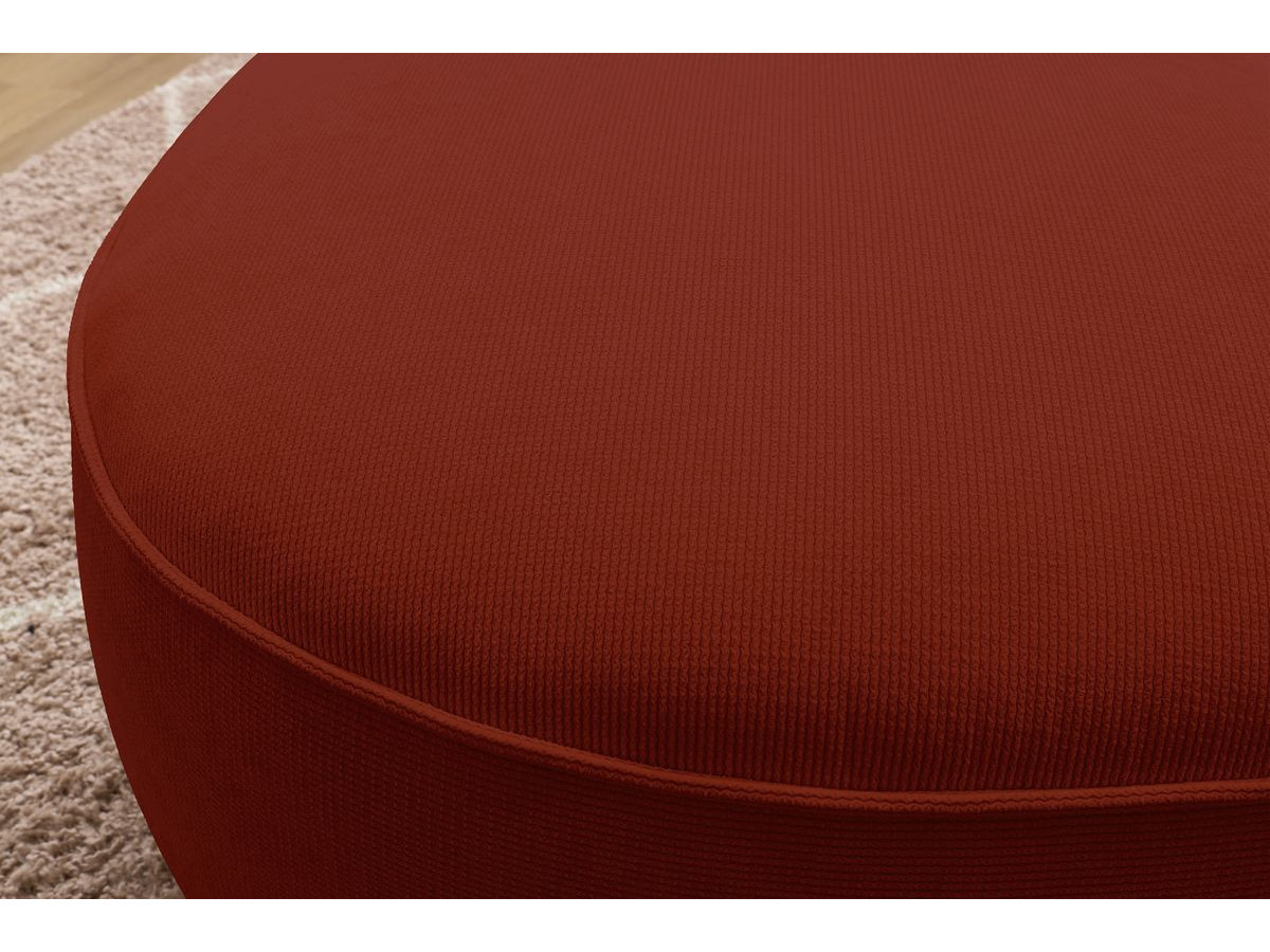 Pouf SAINT-GERMAIN texturé rouge — vue 6