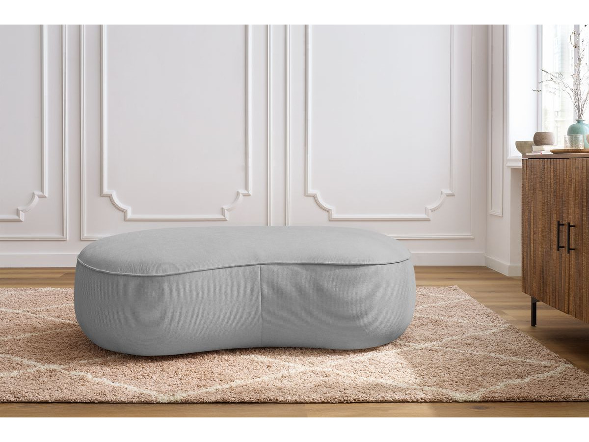 Pouf SAINT-GERMAIN texturé gris clair — vue 4