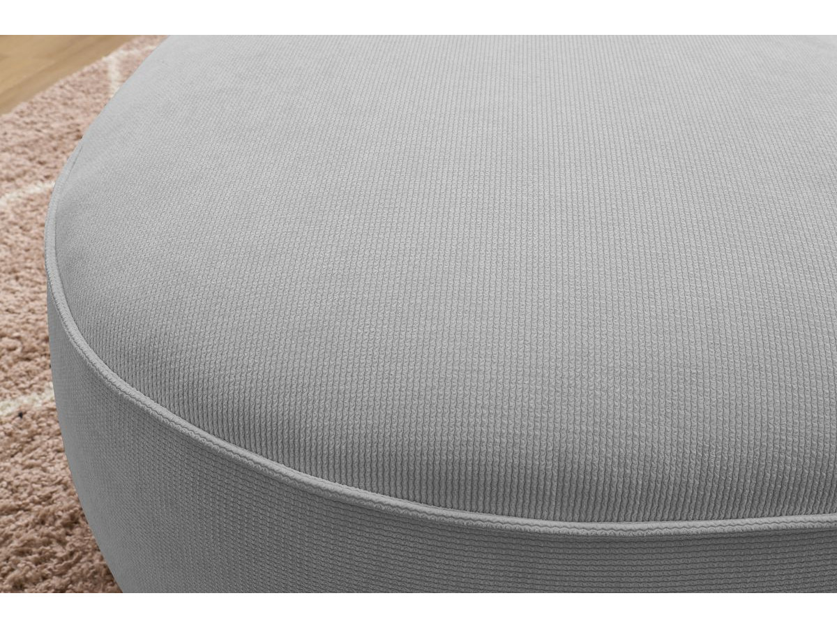 Pouf SAINT-GERMAIN texturé gris clair — vue 6