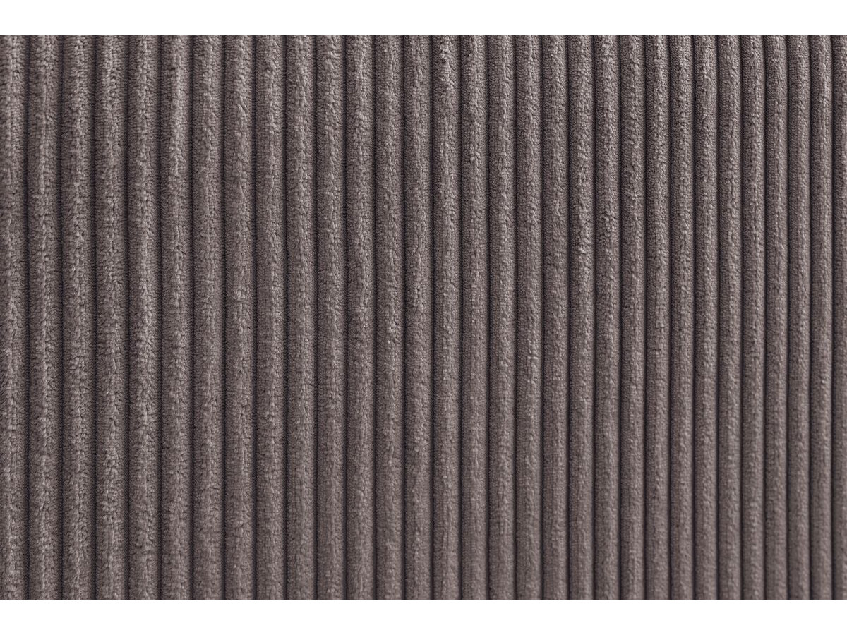 Canapé droit convertible coffre NIHAD velours côtelé avec pouf