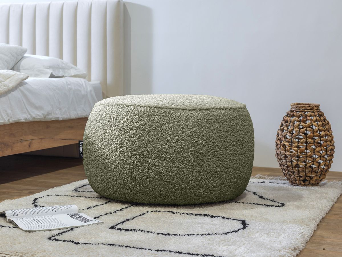Pouf rond MERINOS vert
