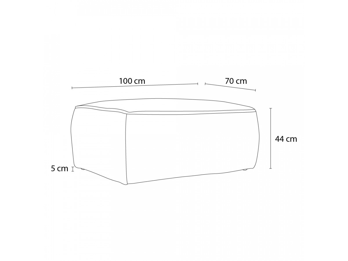 Pouf rectangulaire ANGORA