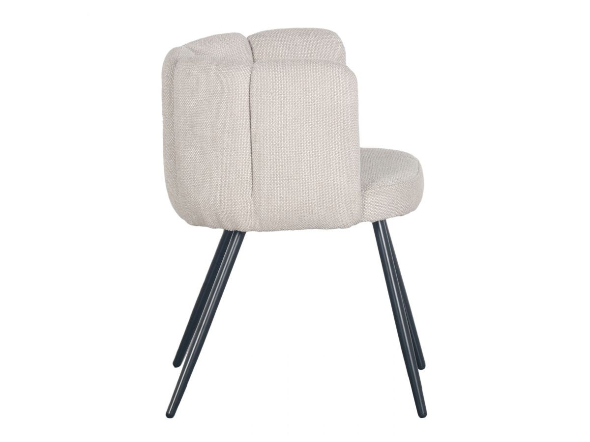 Set van 2 CELIA beige stoelen met structuurstof