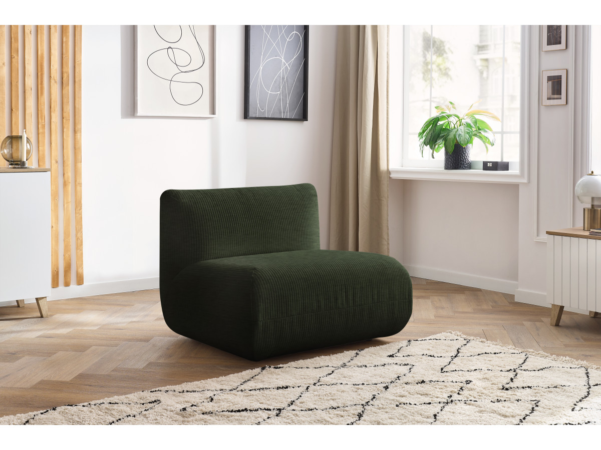 Chauffeuse 1 place sans accoudoir pour canapé modulable LECOMTE