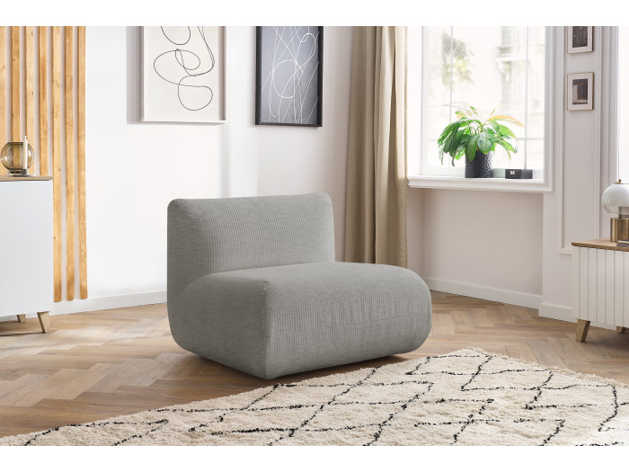 Chauffeuse 1 place sans accoudoir pour canapé modulable LECOMTE