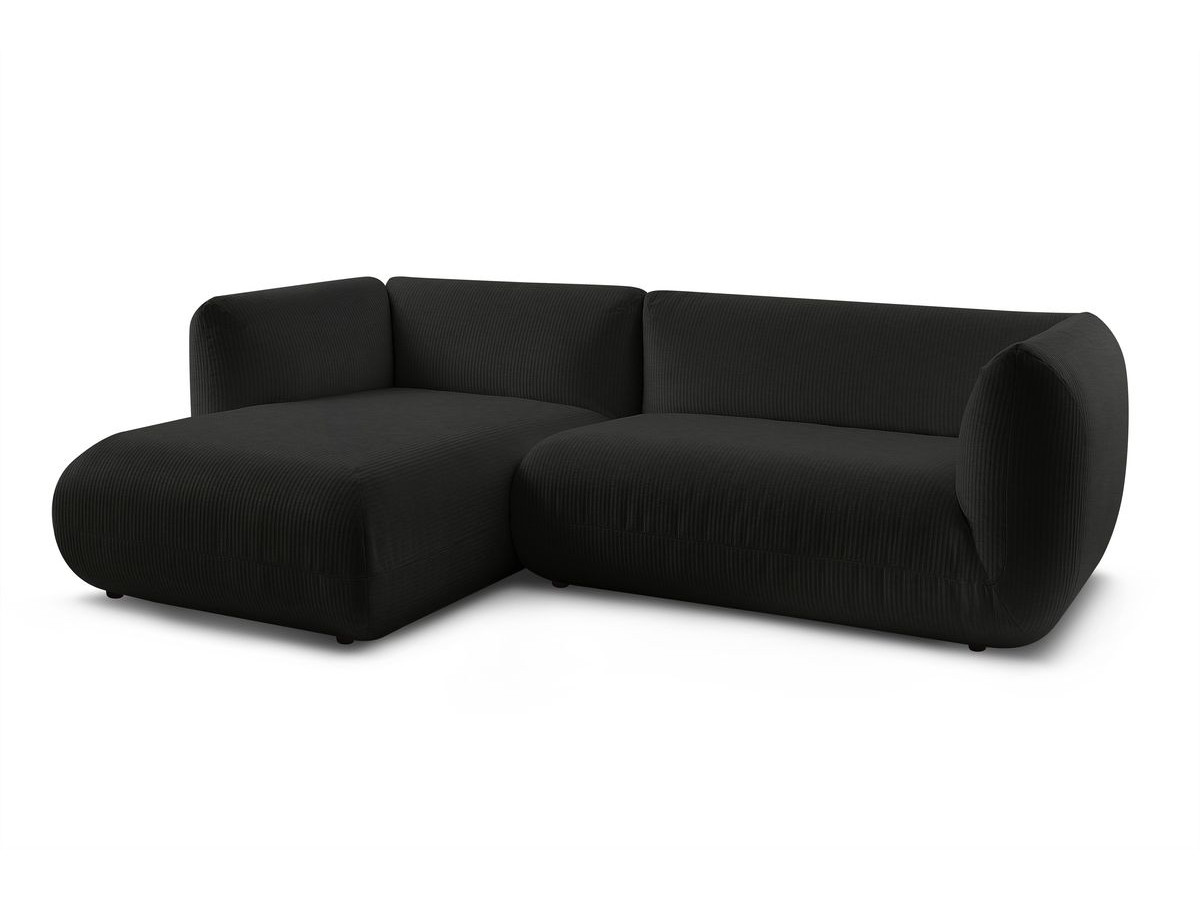 lecomte vaste hoekbank gekleurd donkergrijs