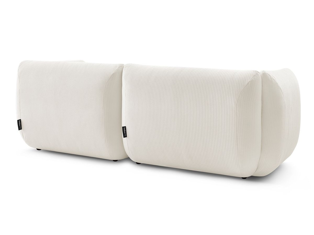 Sofa nierozkładany 4-osobowy LECOMTE z małym pufem