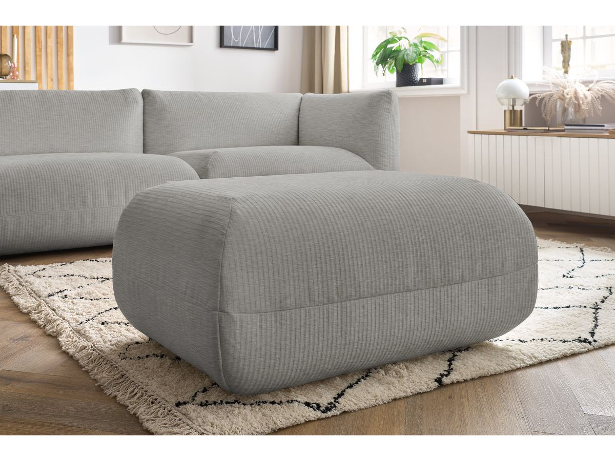 Sofa nierozkładany 4-osobowy LECOMTE z małym pufem