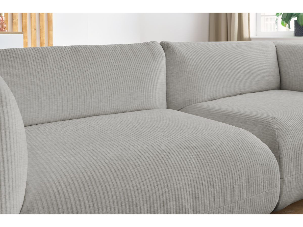 Sofa nierozkładany 4-osobowy LECOMTE z małym pufem