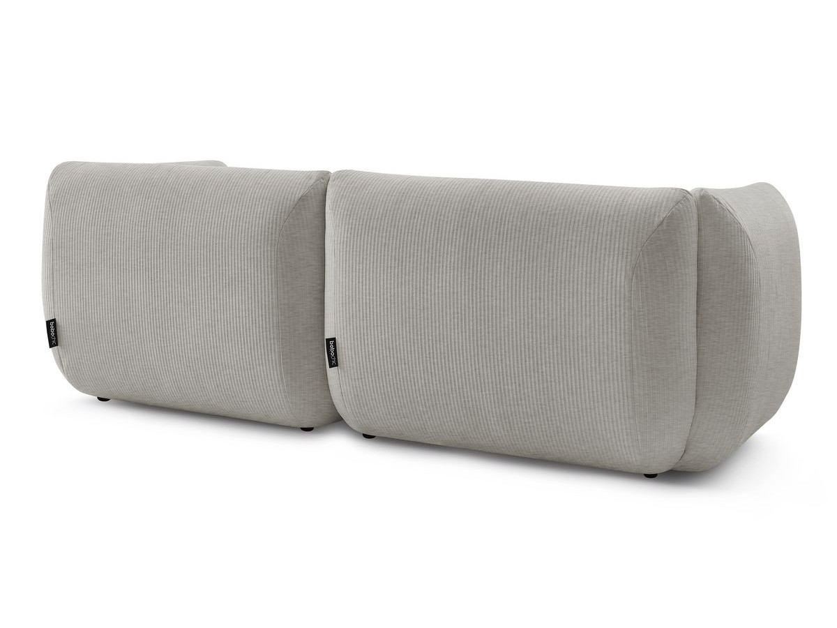 Sofa nierozkładany 4-osobowy LECOMTE z małym pufem