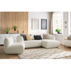 LECOMTE modułowa stała sofa narożna z szezlongiem