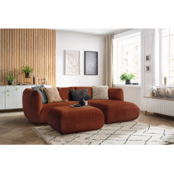 LECOMTE sofa narożna stała z podnóżkiem