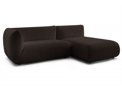 Canapé d'angle fixe LECOMTE avec 1 chauffeuse 150 cm avec accoudoir et 1 méridienne sans accoudoir