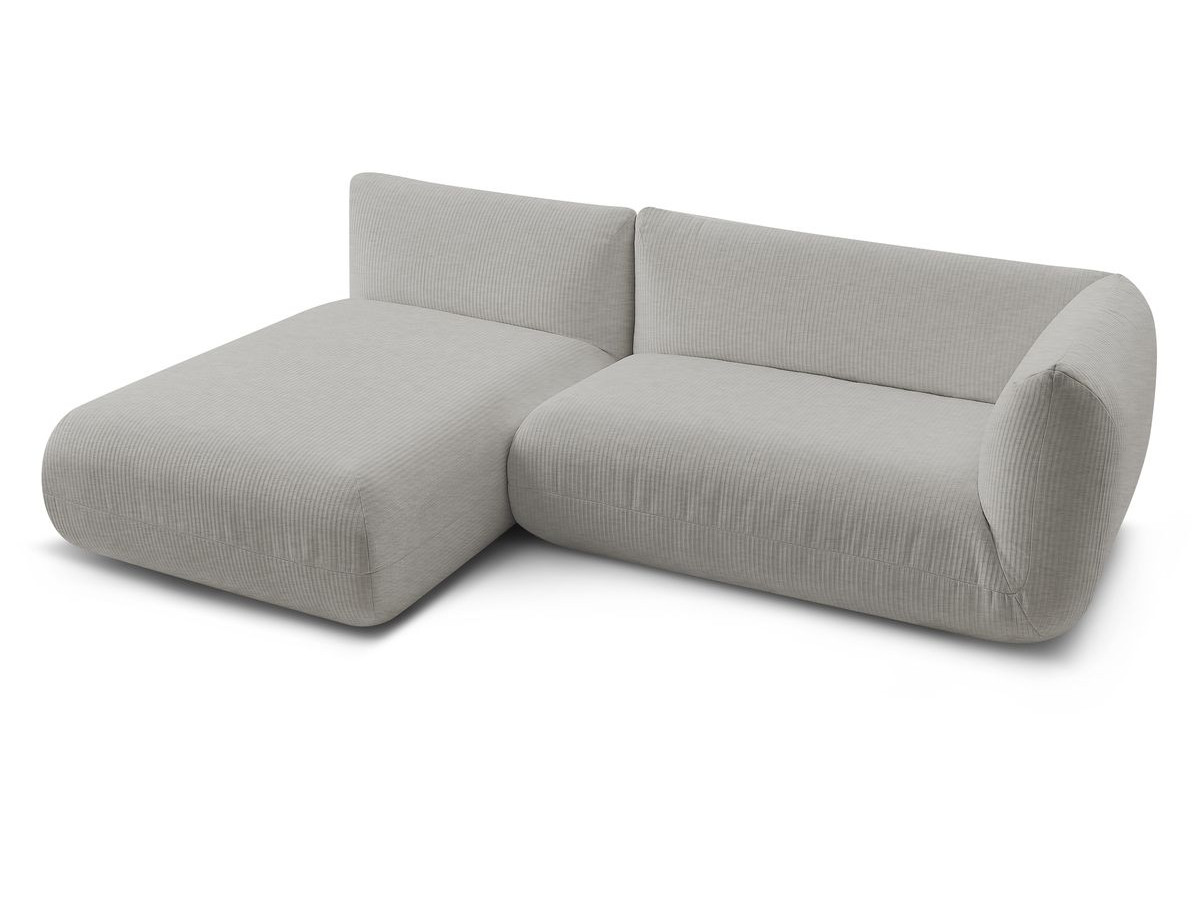 Narożnik nierozkładany LECOMTE z 1 modułem 150 cm z podłokietnikiem i 1 szezlongiem bez podłokietnika