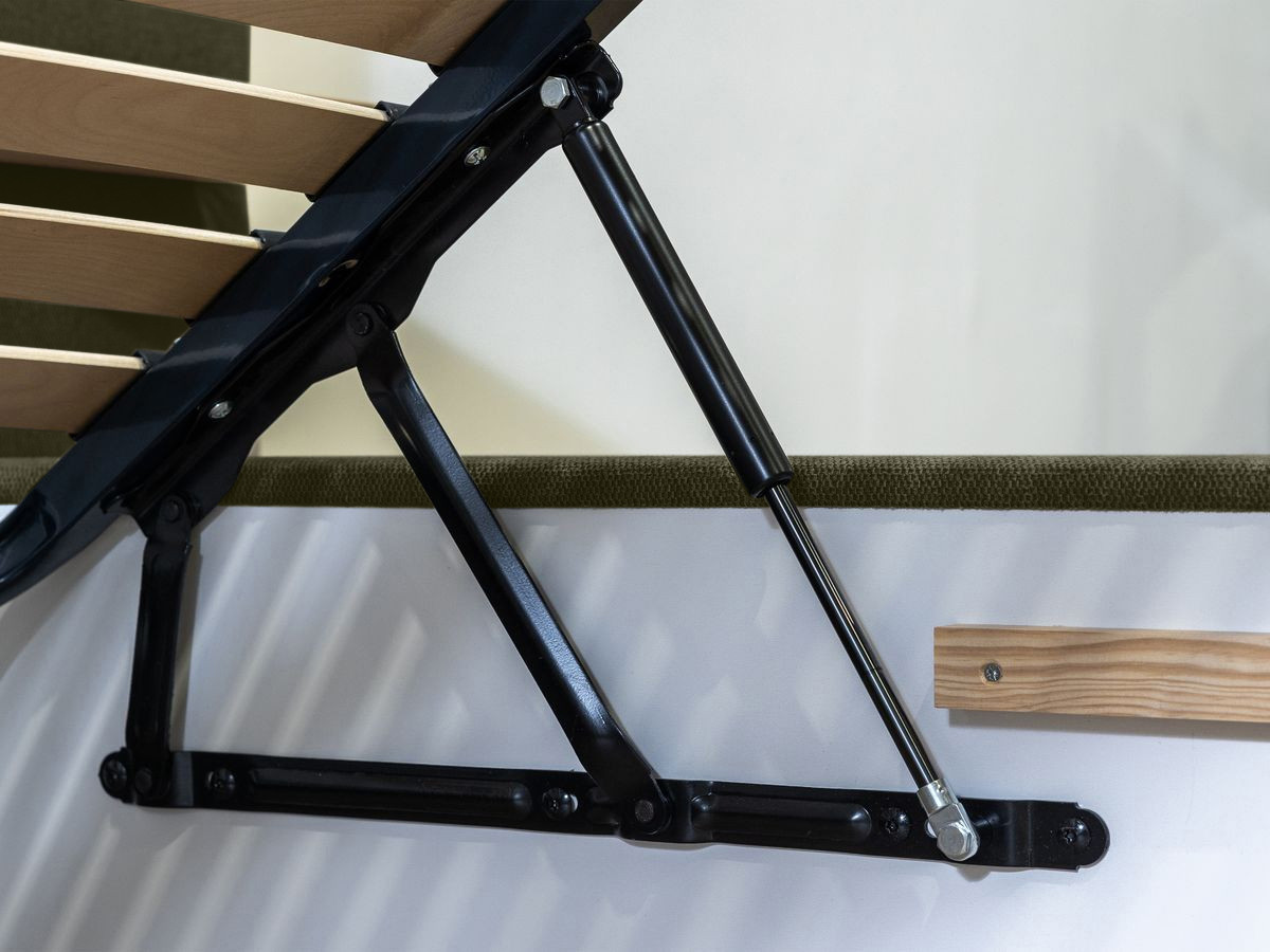 BLANDINE opbergbed in structuurstof met nachtkastjes