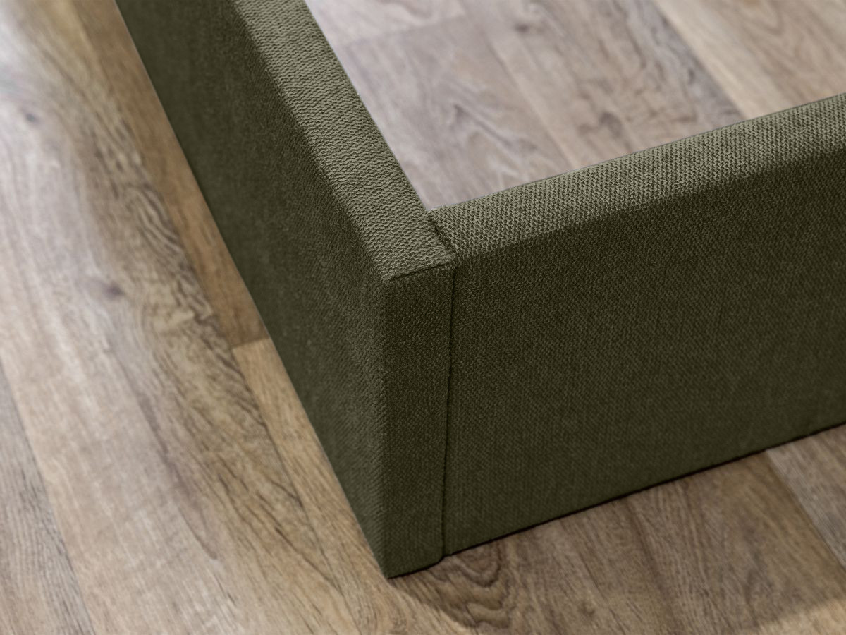 BLANDINE opbergbed in structuurstof met nachtkastjes