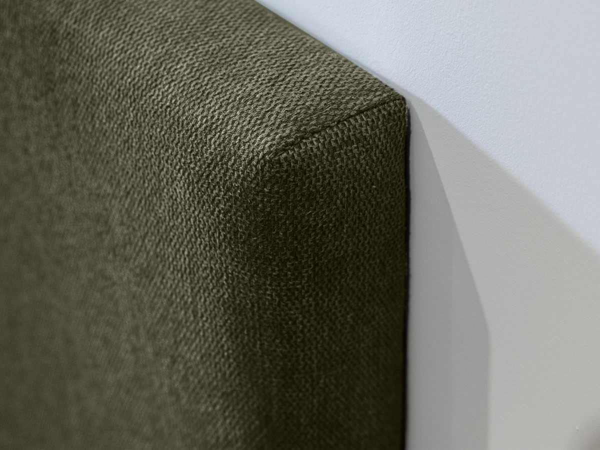 BLANDINE opbergbed in structuurstof met nachtkastjes