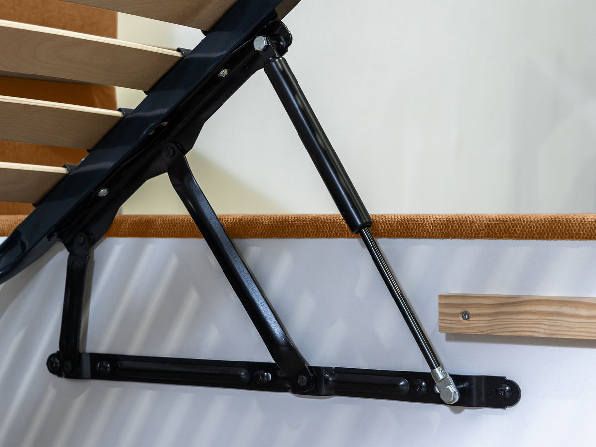 BLANDINE opbergbed in structuurstof met nachtkastjes