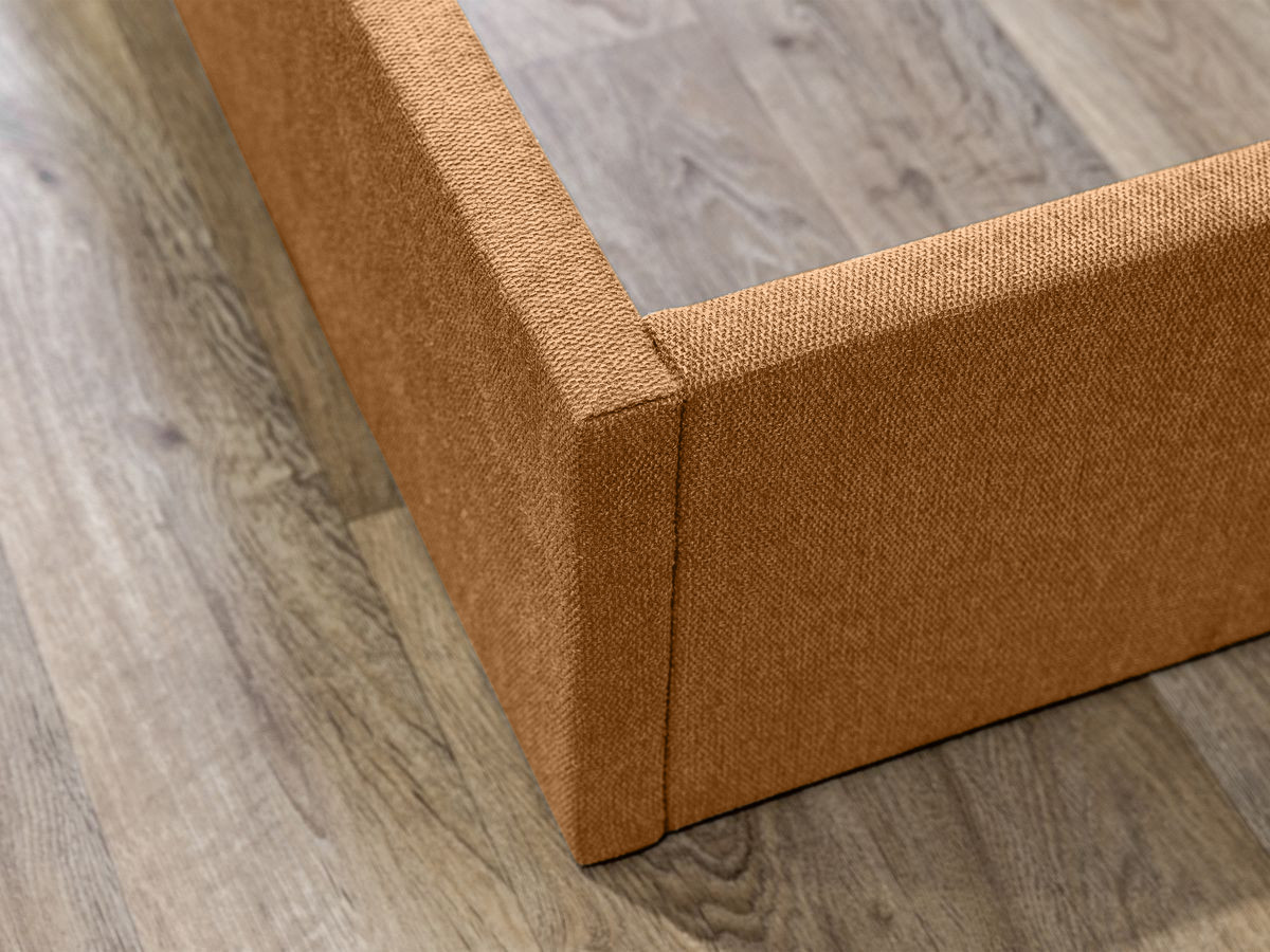 BLANDINE opbergbed in structuurstof met nachtkastjes