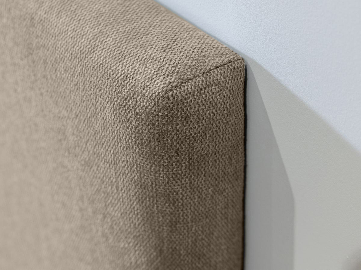 BLANDINE opbergbed in structuurstof met nachtkastjes