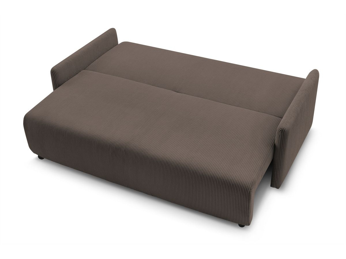 Canapé droit convertible coffre MARCEL velours côtelé