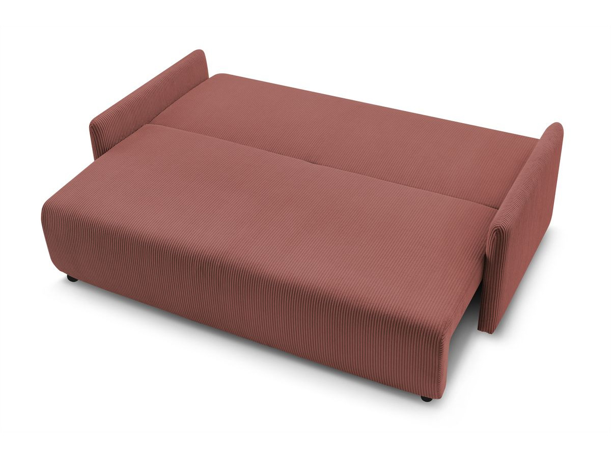 Canapé droit convertible coffre MARCEL velours côtelé
