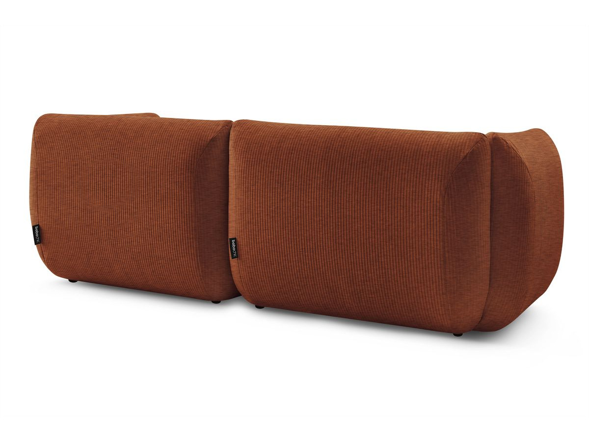 Sofa nierozkładany 4-osobowy LECOMTE z małym pufem