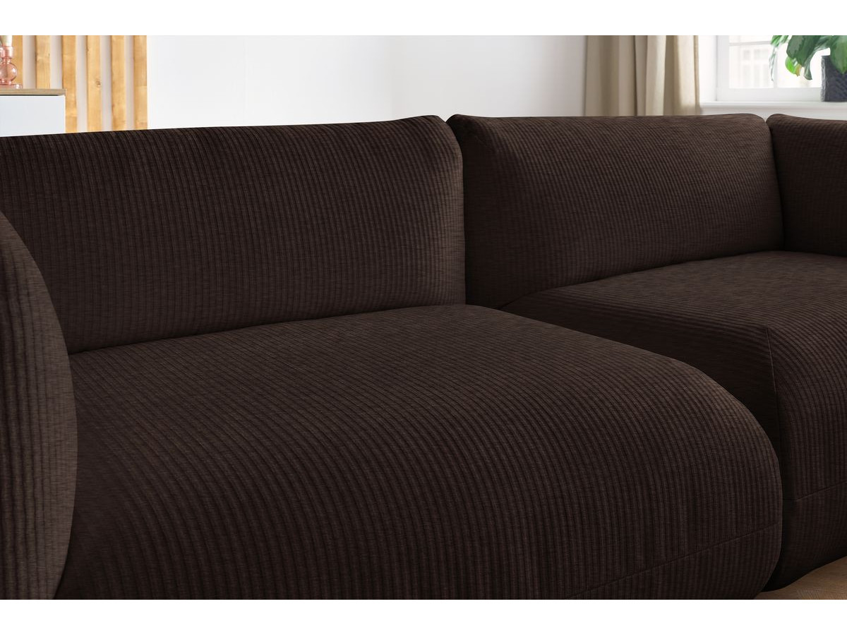 Sofa nierozkładany 4-osobowy LECOMTE z małym pufem