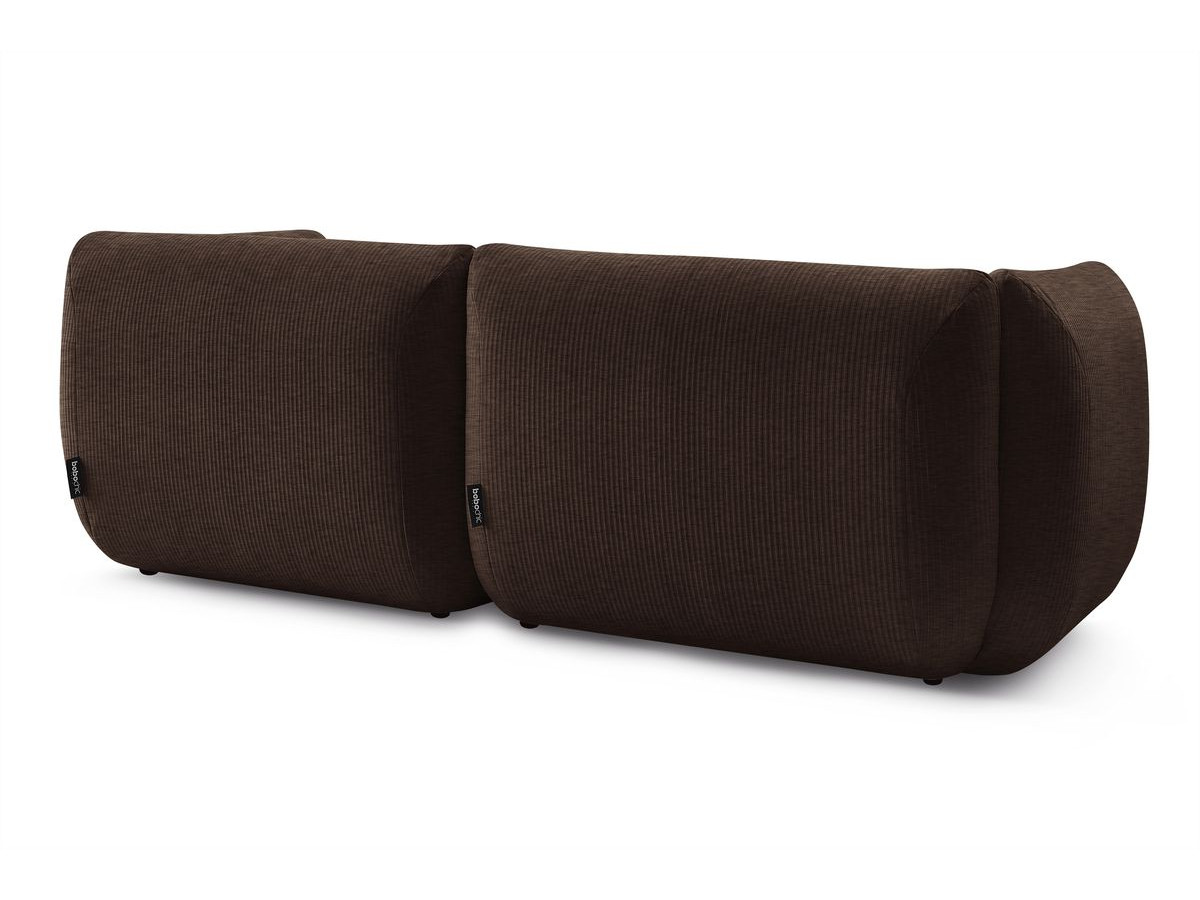 Sofa nierozkładany 4-osobowy LECOMTE z małym pufem