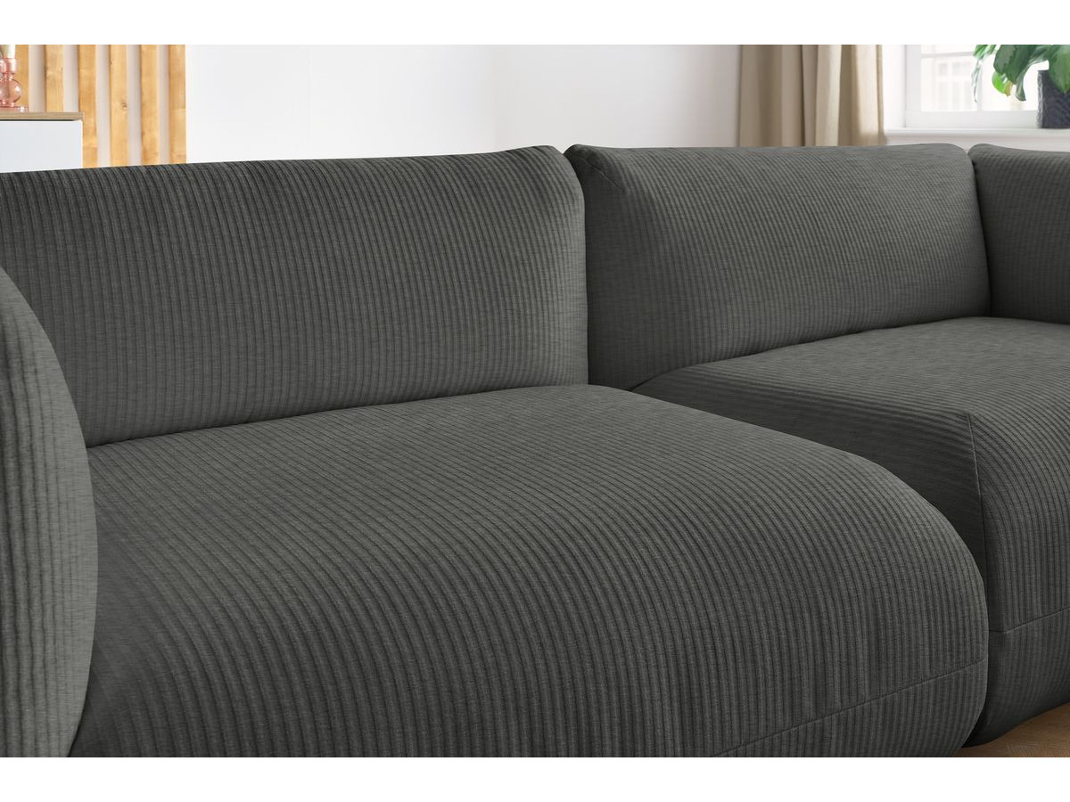 Sofa nierozkładany 4-osobowy LECOMTE z małym pufem