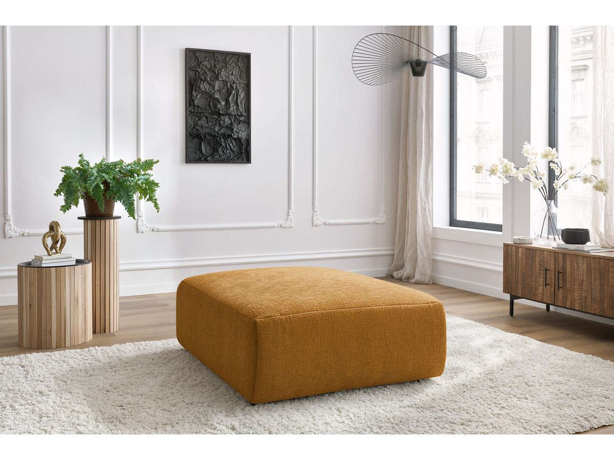 Pouf grand JEANNE tissu texturé