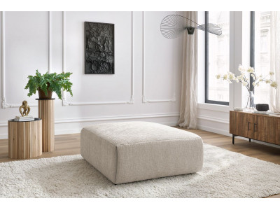 Pouf grand JEANNE tissu texturé