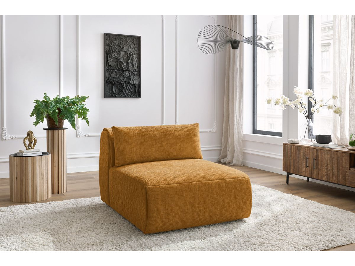 1-zits fauteuil zonder armleuningen voor modulaire bank JEANNE in structuurstof