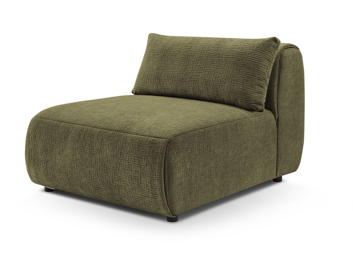 1-zits fauteuil zonder armleuningen voor modulaire bank JEANNE in structuurstof