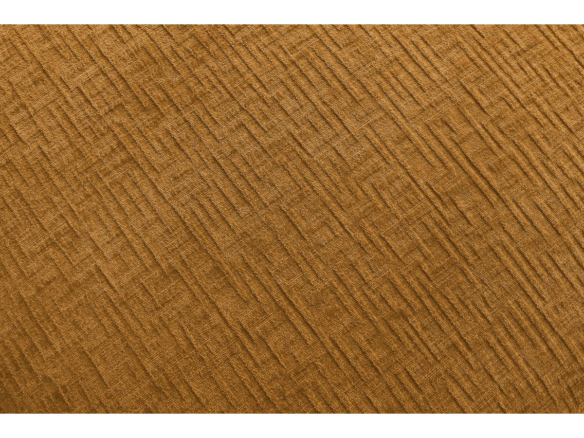Canapé d'angle fixe EVEREST tissu chiné - Orange - Angle droit - 10 coussins