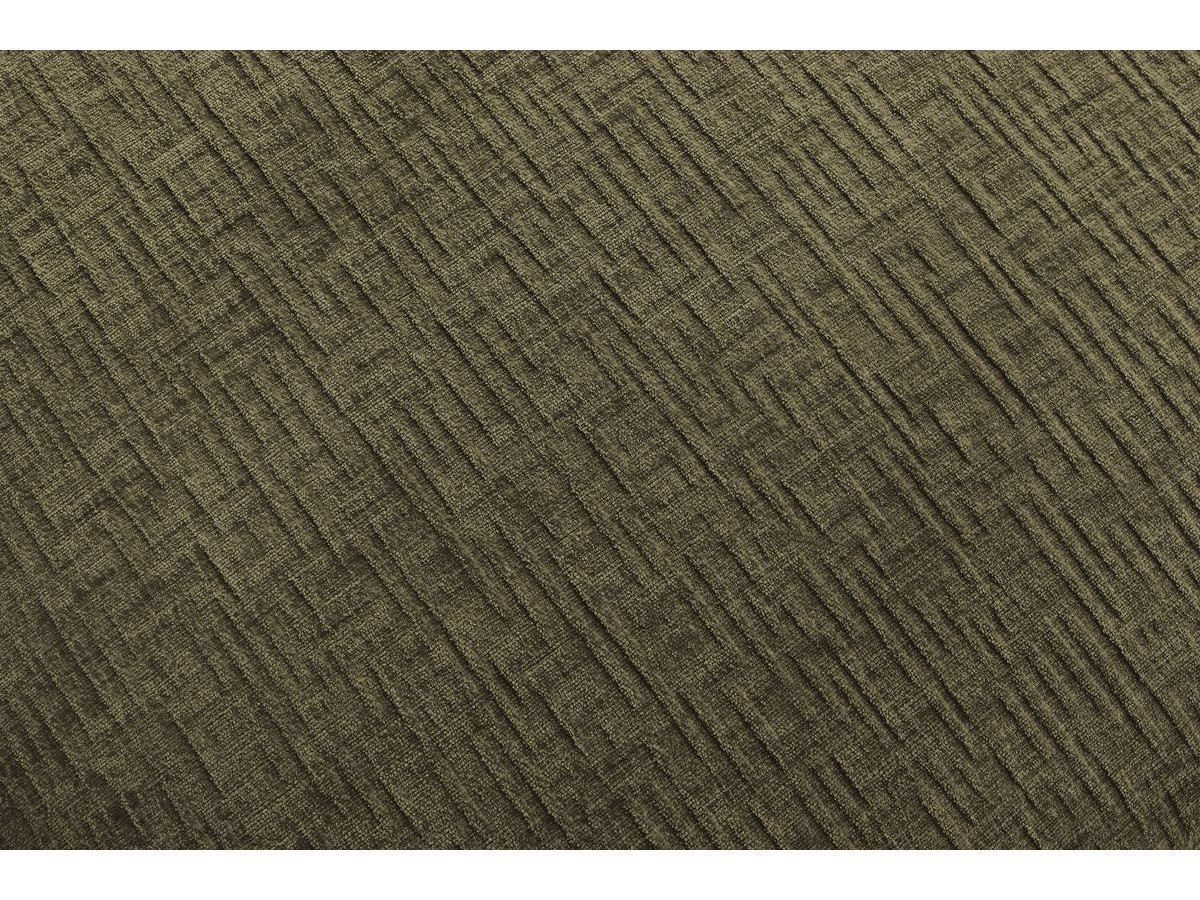 Canapé d'angle fixe modulable JEANNE tissu texturé avec 2 chauffeuses, 1 angle et 2 poufs