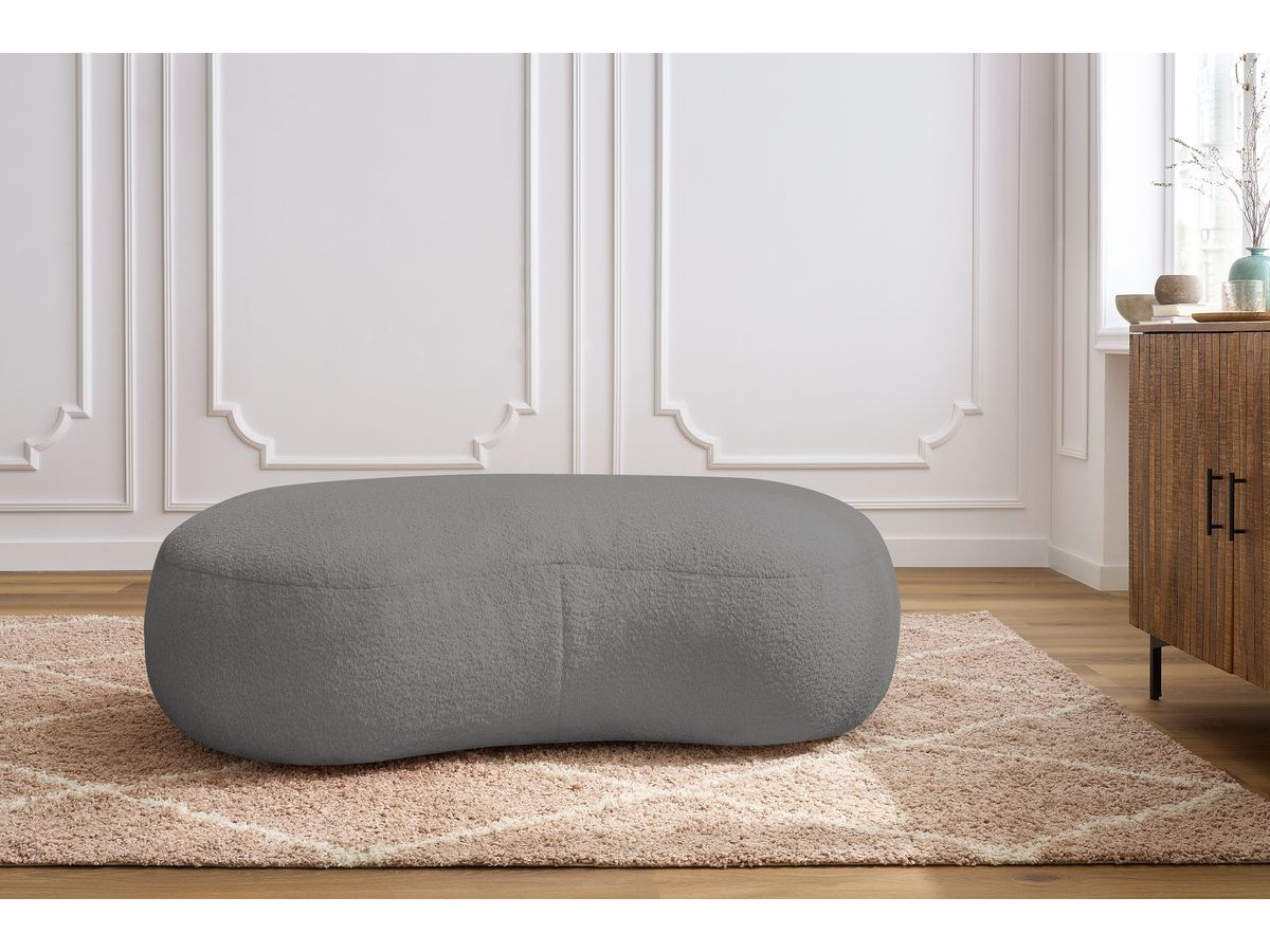 Pouf SAINT-GERMAIN tissu bouclette