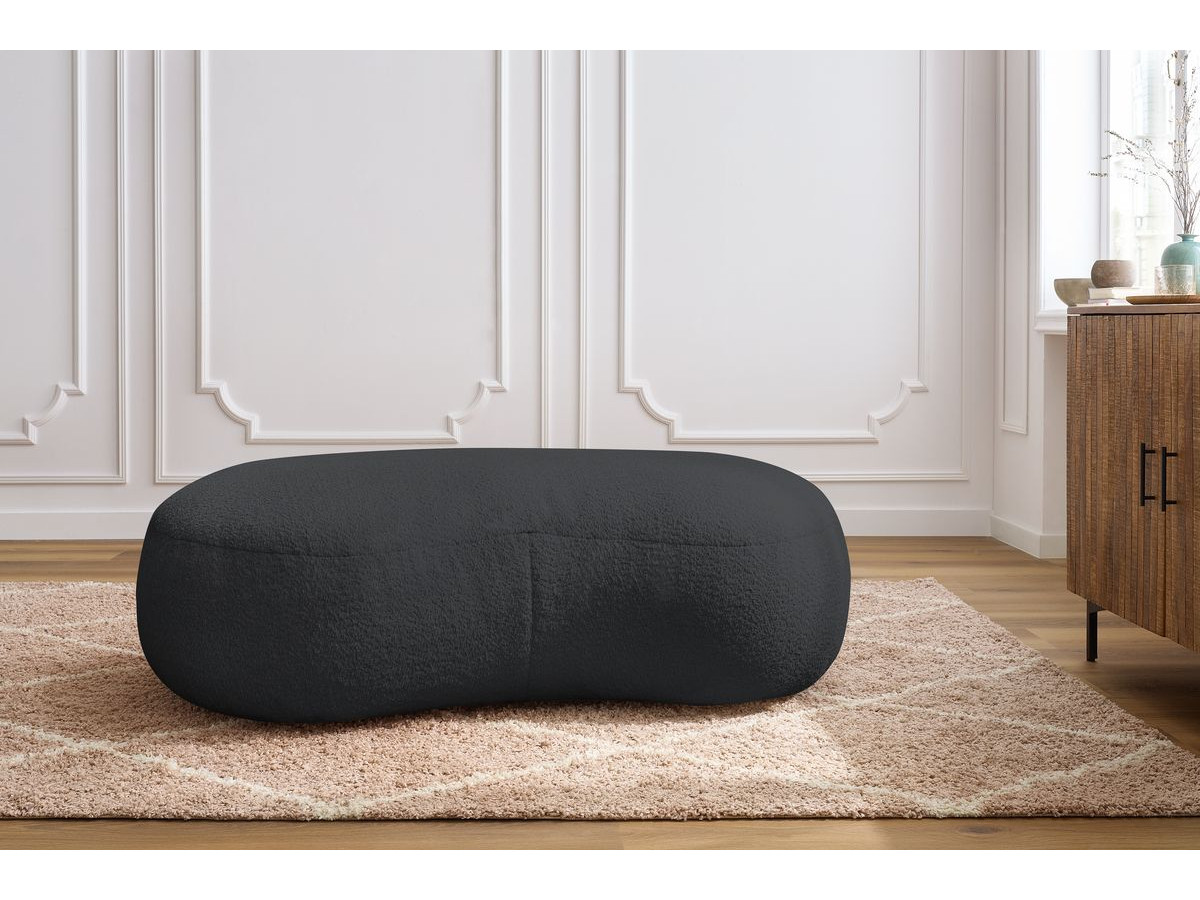 Pouf SAINT-GERMAIN tissu bouclette