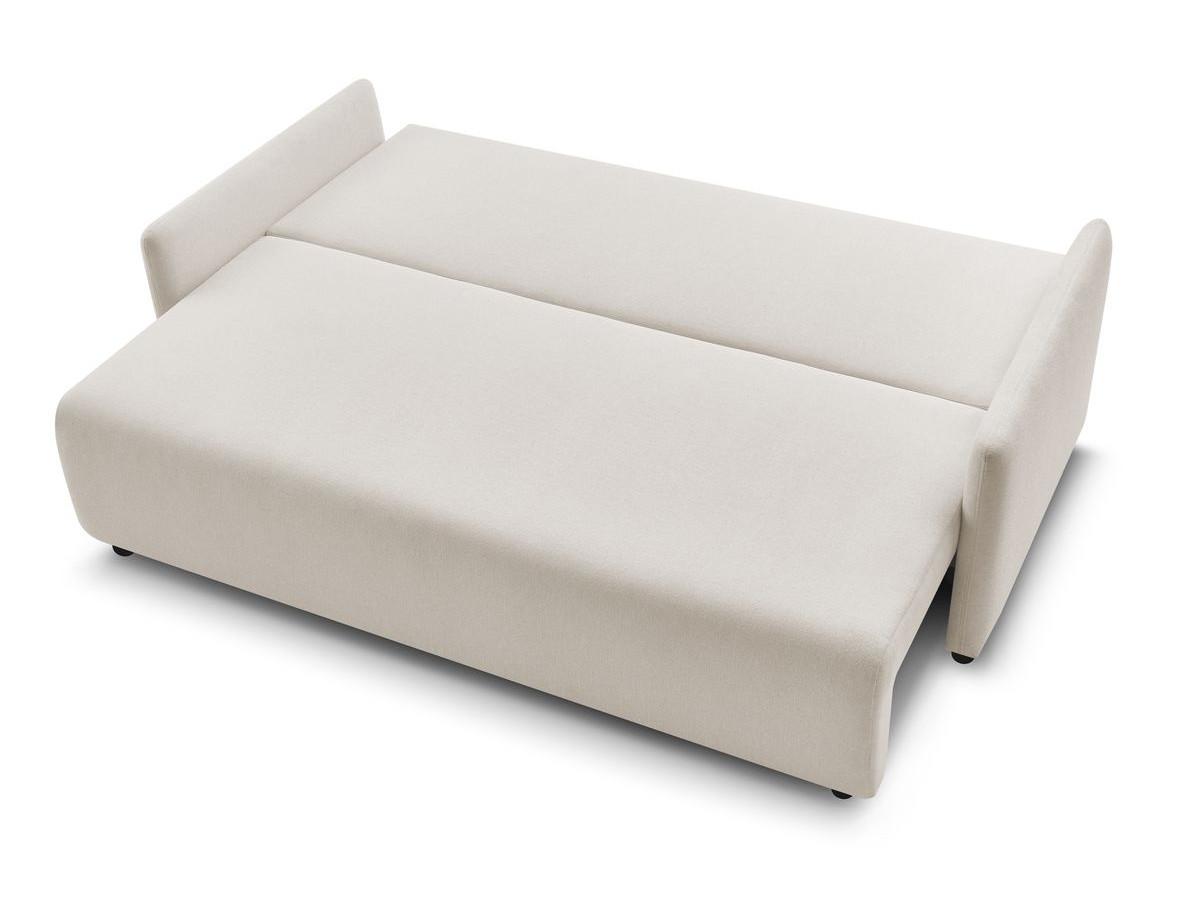 Canapé droit convertible coffre MARCEL tissu lisse