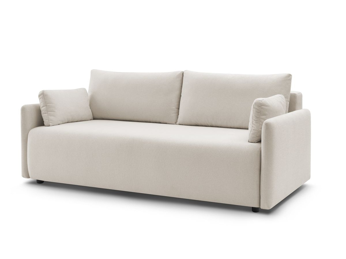 Canapé droit convertible coffre MARCEL tissu lisse