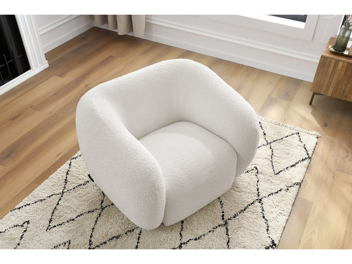 Fauteuil CELINE tissu bouclette