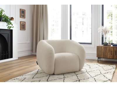 Fauteuil CELINE tissu bouclette