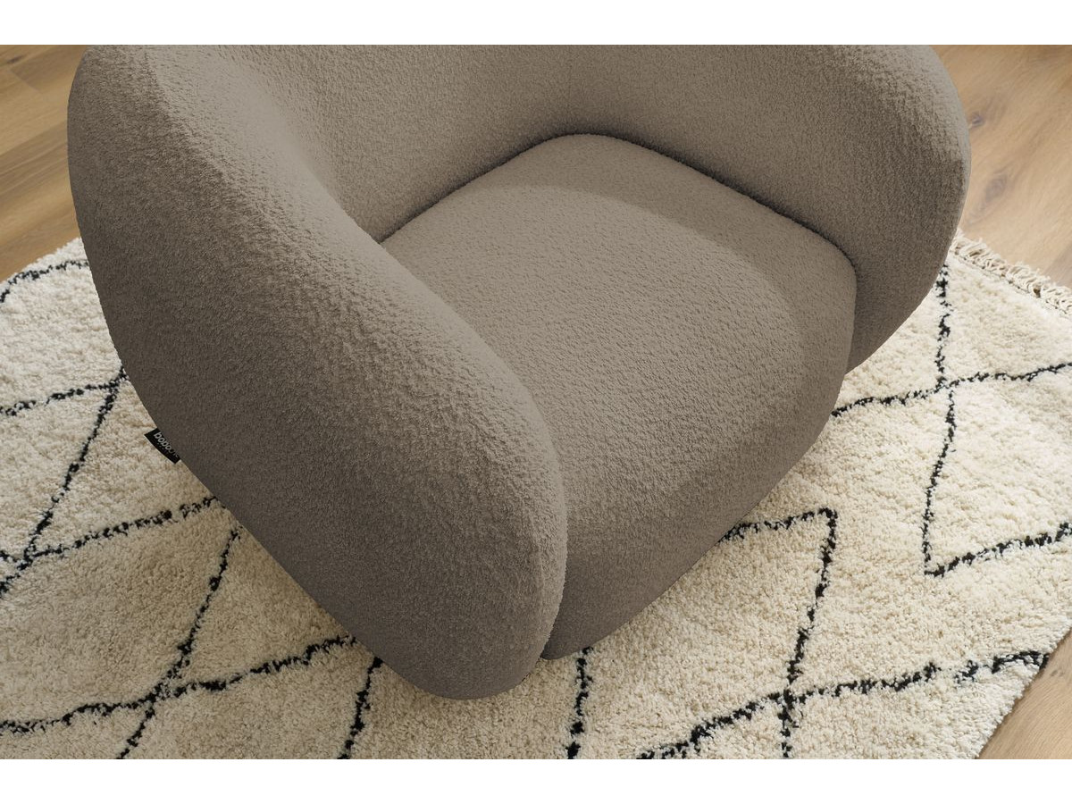 Canapé d'angle fixe EVEREST tissu chiné - Orange - Angle droit - 10 coussins
