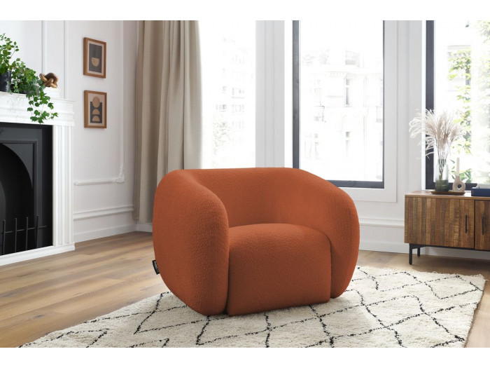 Fauteuil CELINE tissu bouclette