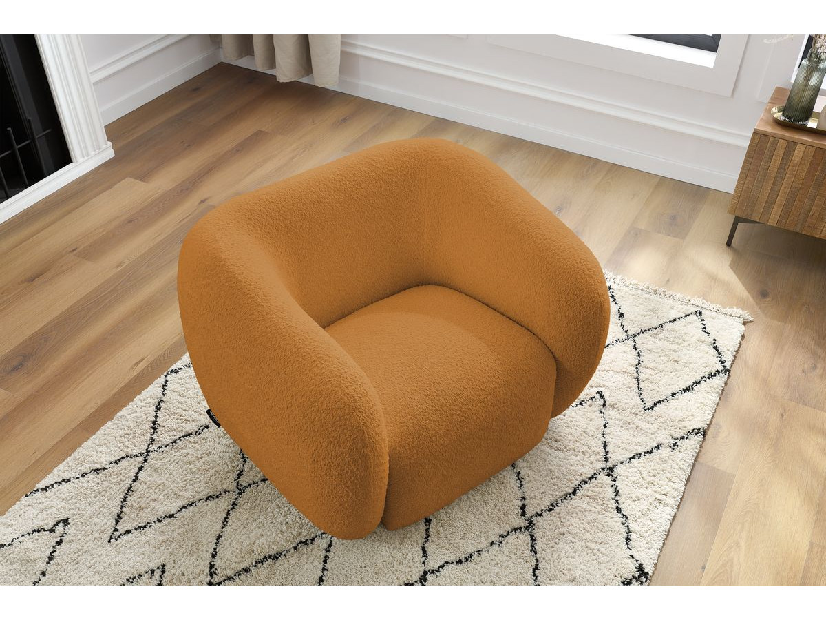 Fauteuil CELINE bouclette jaune — vue 5