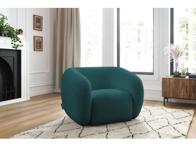 Fauteuil CELINE tissu bouclette